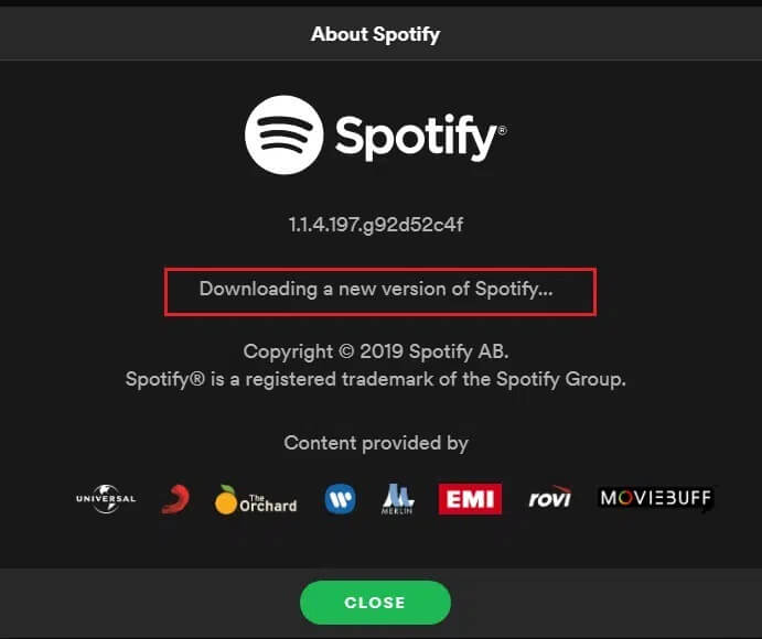 downloading-new-version-of-spotify-app-in-windows إصلاح عدم فتح Spotify على Windows 10