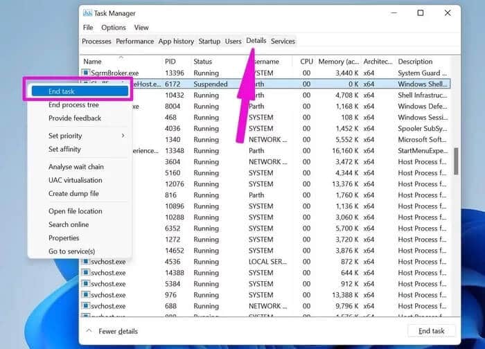 end-system-tasks_935adec67b324b146ff212ec4c69054f أفضل 6 طرق لإصلاح عدم عمل شريط مهام Windows 11