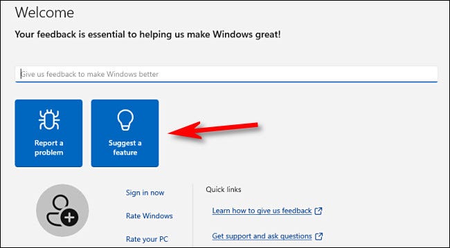 feedback_hub_suggest_a_feature لماذا لا يمكنني تغيير حجم قائمة ابدأ أو شريط المهام في Windows 11؟