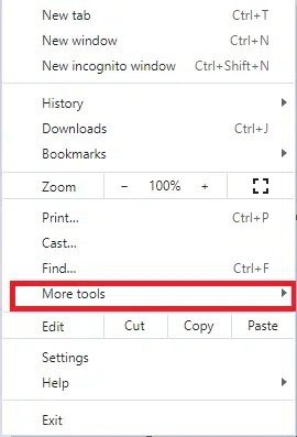 here-click-on-more-tools-option-1-1 9 طرق لإصلاح عدم تشغيل Twitter لمقاطع الفيديو