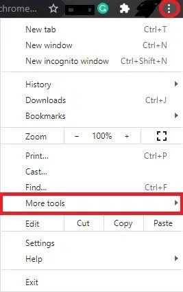 here-select-the-more-tools-option-1-1 كيفية إصلاح Chrome يستمر في التوقف