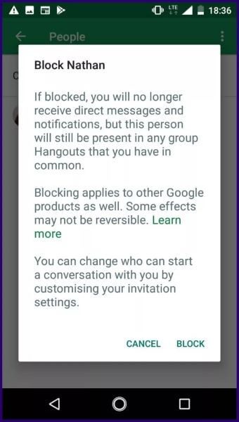 كيفية حظر وإلغاء حظر شخص ما على Google Hangouts - %categories