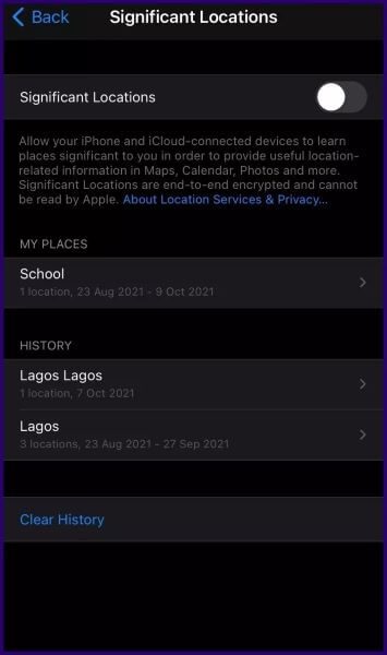 how-to-manage-iphone-significant-locations-step-10_935adec67b324b146ff212ec4c69054f كيفية إدارة المواقع المهمة على iPhone