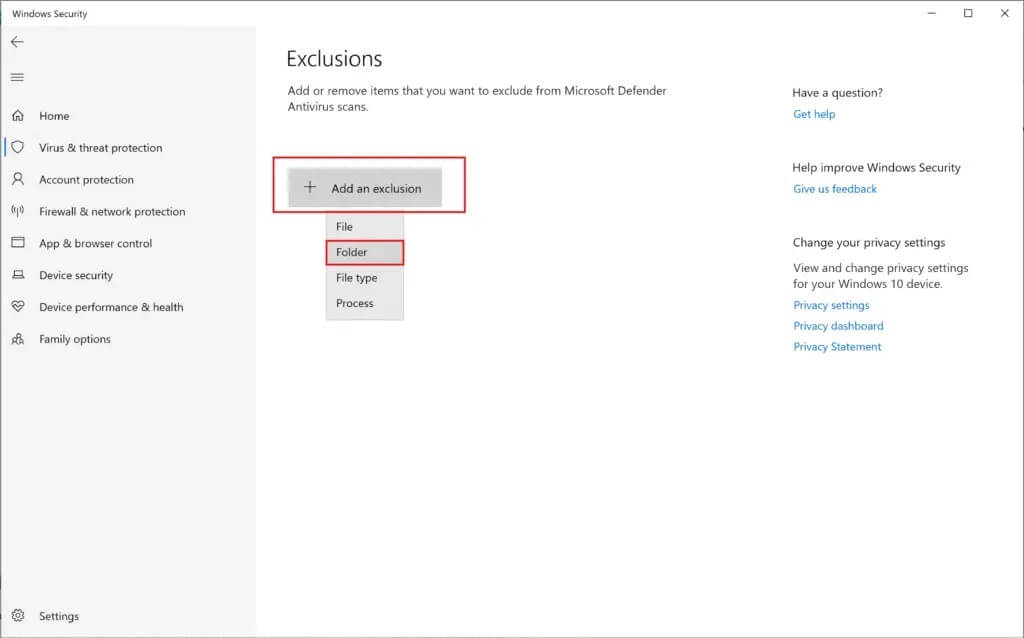 in-the-exclusions-tab-click-on-add-an-exclusion-a-1024x638-1 إصلاح استمرار تعطل Steam