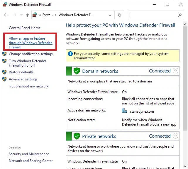 in-the-pop-up-window-click-on-allow-an-app-or-fea 8 طرق لإصلاح عدم عمل تعدد اللاعبين على Risk of Rain 2