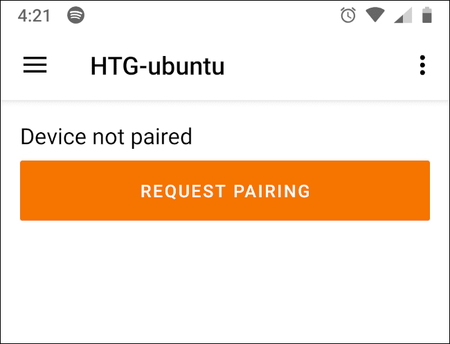 kde-connect-android-request-pairing كيفية إيقاف تشغيل جهاز كمبيوتر Ubuntu