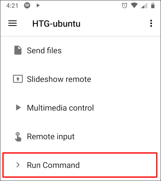 kde-connect-android-run-command-plugin كيفية إيقاف تشغيل جهاز كمبيوتر Ubuntu
