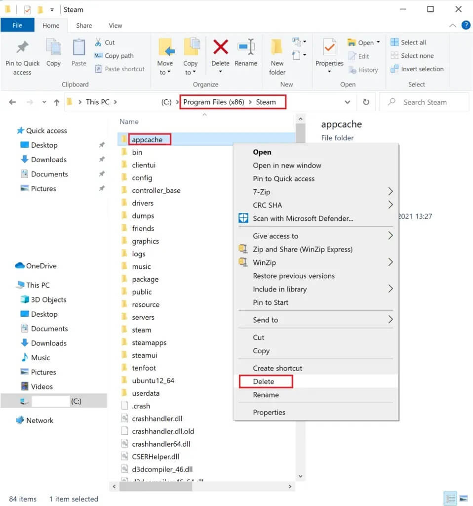 locate-the-appcache-folder-right-click-on-it-and-958x1024-1 إصلاح استمرار تعطل Steam