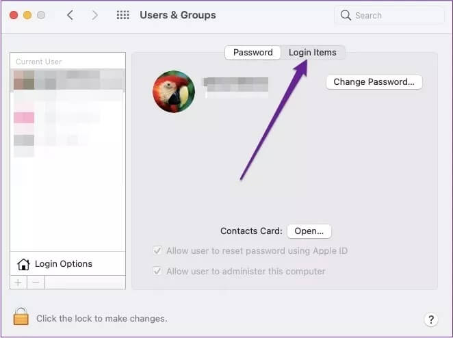 login-items-tab-mac_4d470f76dc99e18ad75087b1b8410ea9 أفضل 4 طرق لإصلاح التطبيقات التي لا تستجيب على جهاز Mac