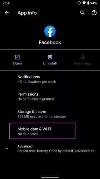 mobile-data-menu_7c4a12eb7455b3a1ce1ef1cadcf29289 أفضل 9 طرق لإصلاح عدم تحميل الصور على Facebook