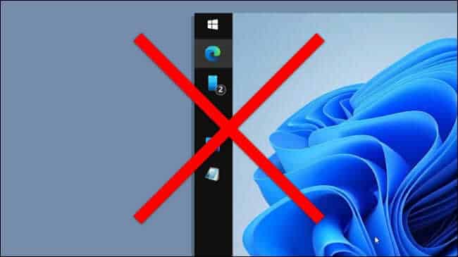 no_vertical_taskbar 5 طرق تجعل شريط مهام Windows 11 أسوأ من نظام Windows 10