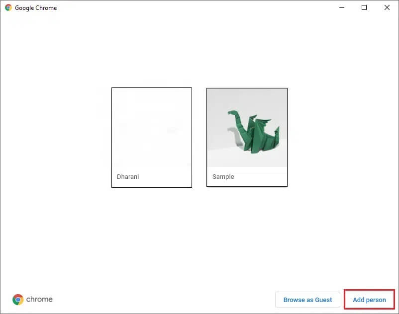 now-click-on-add-person-at-the-bottom-right-corne كيفية إصلاح Chrome يستمر في التوقف