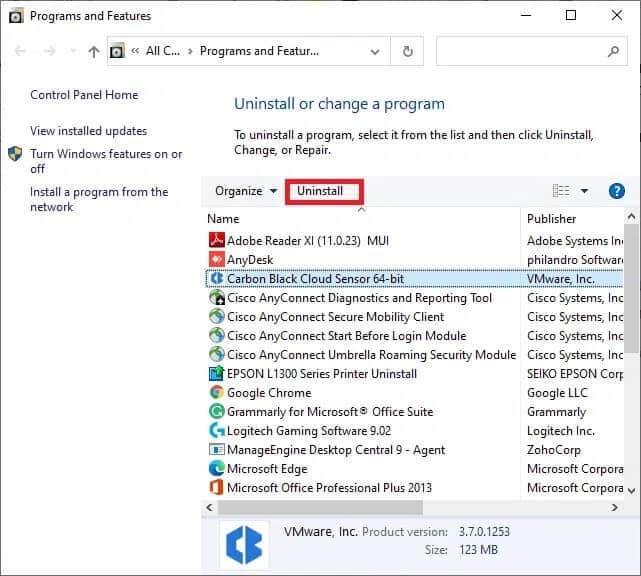 now-click-on-any-unwanted-application-and-select-1 8 حلول لمشكلة عدم اكتمال تنصيب Windows 10
