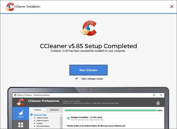 now-click-on-run-ccleaner كيفية حذف ملفات إعداد Win في Windows 10