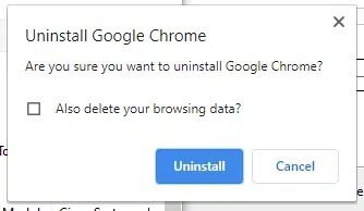 now-confirm-the-prompt-by-clicking-on-uninstall-1 كيفية إصلاح Chrome يستمر في التوقف