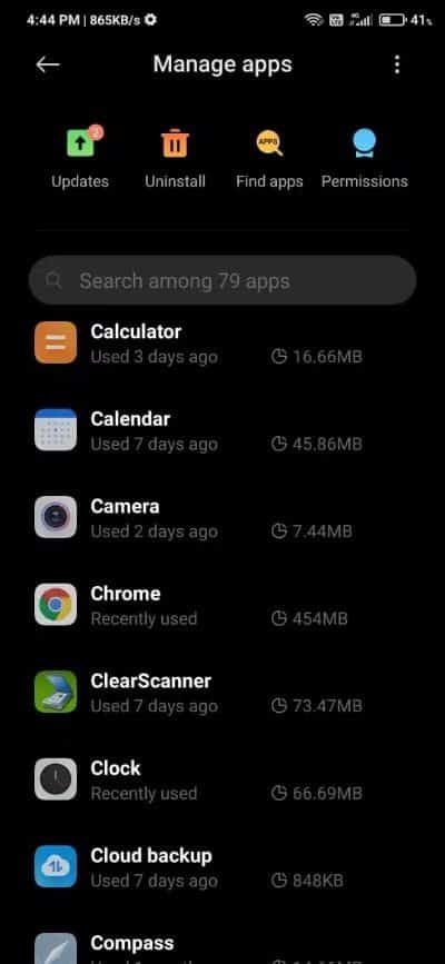 now-navigate-to-manage-apps- إصلاح للأسف توقفت عملية com.android.phone