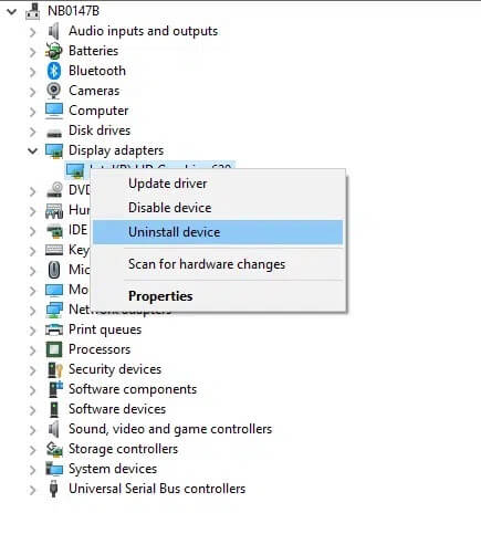 now-right-click-on-the-driver-and-select-uninstal-2 كيفية إصلاح ارتفاع استخدام وحدة المعالجة المركزية CPU بسبب hkcmd