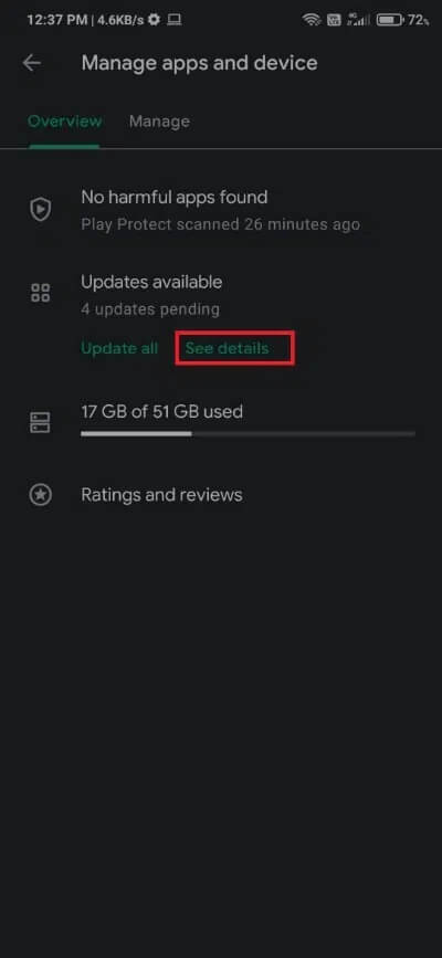 now-select-the-see-details-option-under-updates-a إصلاح للأسف توقفت عملية com.android.phone