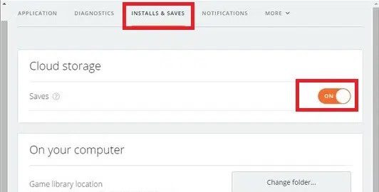 now-switch-to-the-installs-and-saves-tab-and-toggle إصلاح عدم القدرة على تشغيل Star Wars Battlefront 2