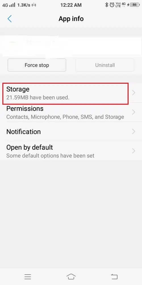now-tap-on-storage 9 طرق لإصلاح عدم تشغيل Twitter لمقاطع الفيديو
