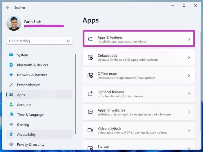 open-apps-and-features-menu_935adec67b324b146ff212ec4c69054f أفضل 8 طرق لإصلاح عدم فتح متجر Microsoft في Windows 11