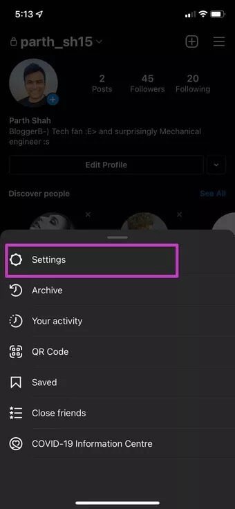 open-instagram-settings_7c4a12eb7455b3a1ce1ef1cadcf29289 أفضل 9 طرق لإصلاح عدم سماح Instagram لك بالنشر