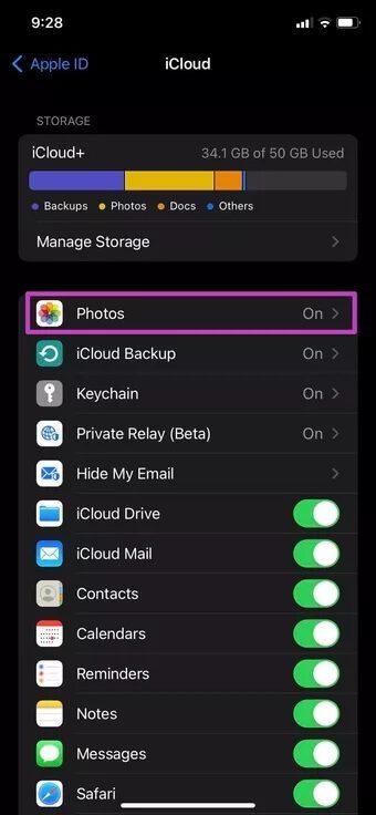 open-photos-tab_7c4a12eb7455b3a1ce1ef1cadcf29289 أفضل 6 طرق لتحرير مساحة على iPhone دون حذف التطبيقات