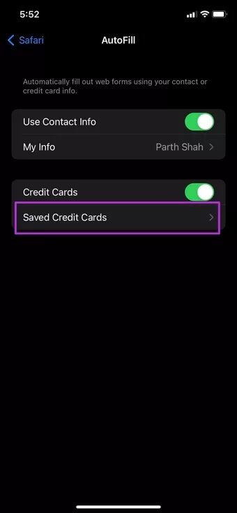 open-saved-credit-cards_7c4a12eb7455b3a1ce1ef1cadcf29289 كيفية إزالة بطاقات الائتمان المحفوظة على iPhone