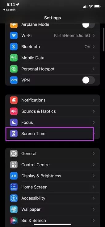 open-screen-time-menu_7c4a12eb7455b3a1ce1ef1cadcf29289 أفضل 7 طرق لإصلاح عدم فتح التطبيقات على iPhone