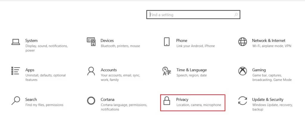 press-windows-and-i-keys-together-then-select-privacy-settings-1024x429-1 كيفية كتم صوت الميكروفون في نظام التشغيل Windows 10