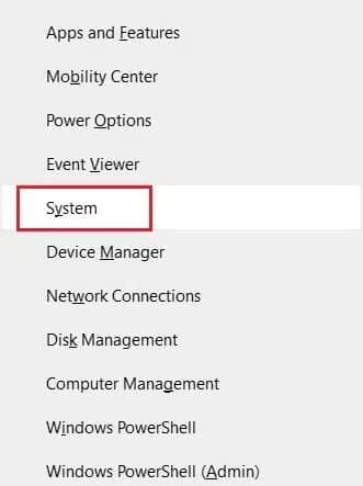 press-windows-and-x-keys-together-and-select-system-option كيفية كتم صوت الميكروفون في نظام التشغيل Windows 10