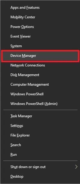 press-windows-x-keys-and-click-on-device-manager إصلاح استمرار تعطل Steam