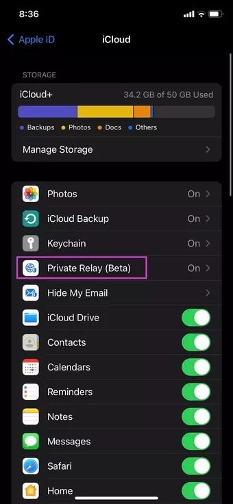 private-relay-menu_2021-10-06-151334_7c4a12eb7455b3a1ce1ef1cadcf29289 أفضل 8 طرق لإصلاح عدم تحديث iPhone لأحدث البرامج