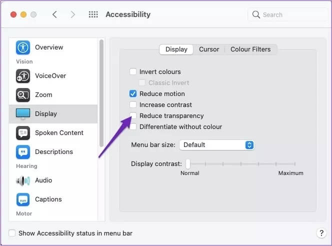 reduce-transparency-mac_4d470f76dc99e18ad75087b1b8410ea9 كيفية إصلاح ضبابية شاشة Mac