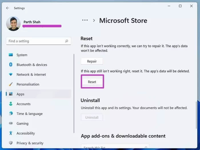 reset-microsoft-store_935adec67b324b146ff212ec4c69054f أفضل 8 طرق لإصلاح عدم فتح متجر Microsoft في Windows 11