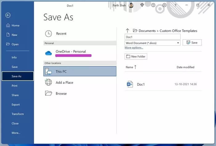 save-word-document_935adec67b324b146ff212ec4c69054f كيفية إضافة أرقام الصفحات في Microsoft Word