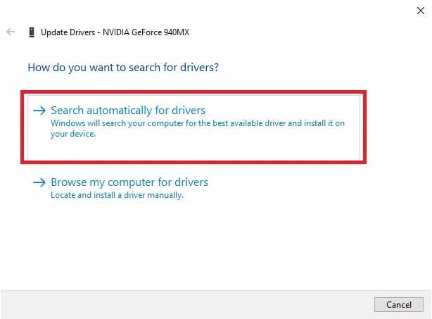 search-automatically-for-drivers-2 كيفية إصلاح خطأ Dev 6068