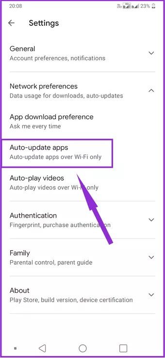 select-auto-update_7c4a12eb7455b3a1ce1ef1cadcf29289 كيفية تعطيل وظيفة التحديث التلقائي لتطبيقات Android عبر بيانات الجوال