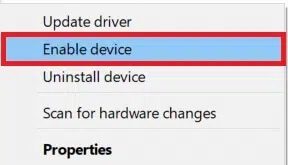 select-driver-in-device-manager-and-click-on-enable-device كيفية تعطيل WiFi Direct في نظام التشغيل Windows 10