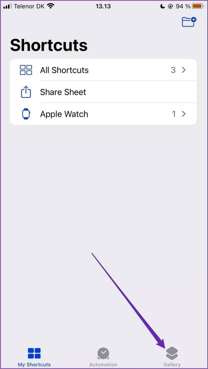select-gallery-tab-iphone-shortcuts_935adec67b324b146ff212ec4c69054f كيفية إنشاء اختصارات مخصصة على جهاز iPhone الخاص بك