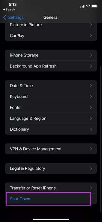 select-shut-down_7c4a12eb7455b3a1ce1ef1cadcf29289 أفضل 7 طرق لإصلاح عدم فتح التطبيقات على iPhone