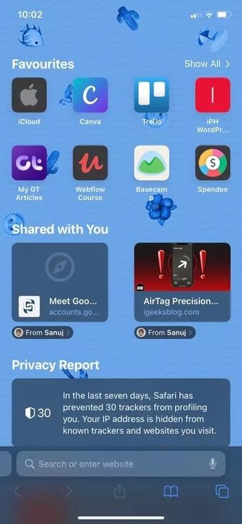 shared-with-you-in-safari_7c4a12eb7455b3a1ce1ef1cadcf29289 أفضل 6 طرق لتخصيص صفحة بدء Safari على iPhone