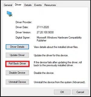 switch-to-the-driver-tab-and-select-roll-back-driv إصلاح خطأ انقطاع الاتصال وإعادة الاتصال بجهاز USB بشكل مستمر