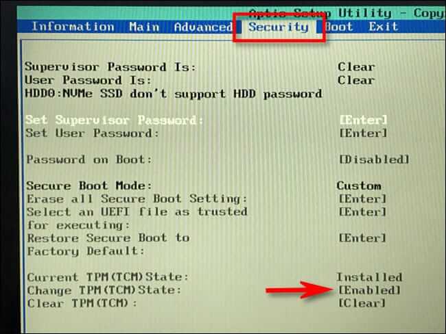 tpm_enabled كيفية تثبيت Windows 11 على جهاز كمبيوتر غير مدعوم