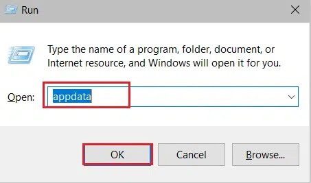 type-appdata-in-windows-run-and-hit-enter-spotify إصلاح عدم فتح Spotify على Windows 10
