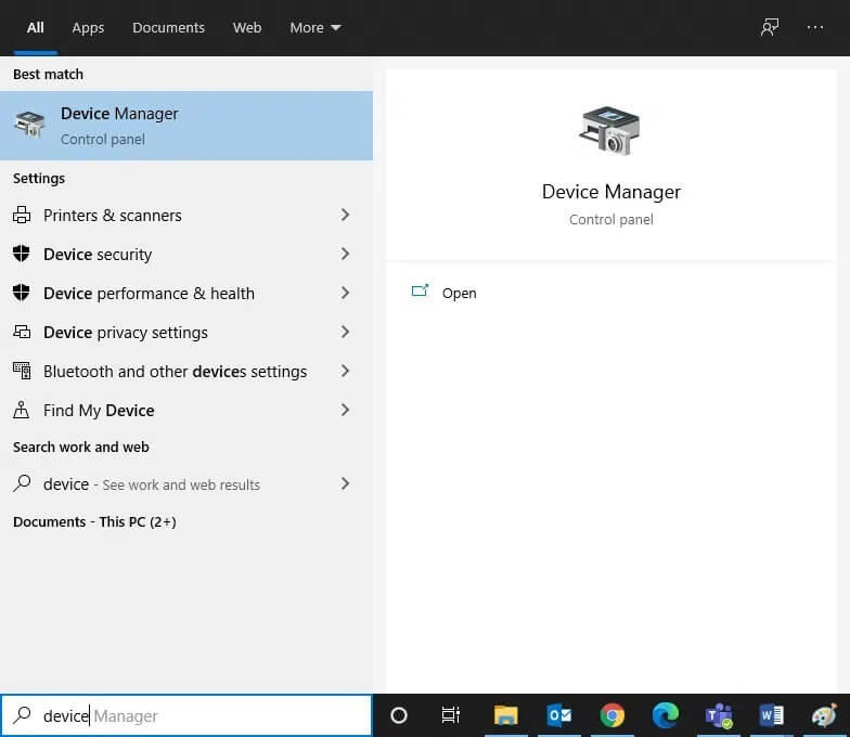 type-device-manager-in-the-windows-10-search-menu-1-1 كيفية إصلاح خطأ Dev 6068