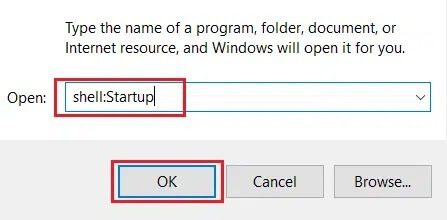 type-shell-startup-command-to-go-to-Startup-folder كيفية تغيير برامج بدء التشغيل في Windows 10