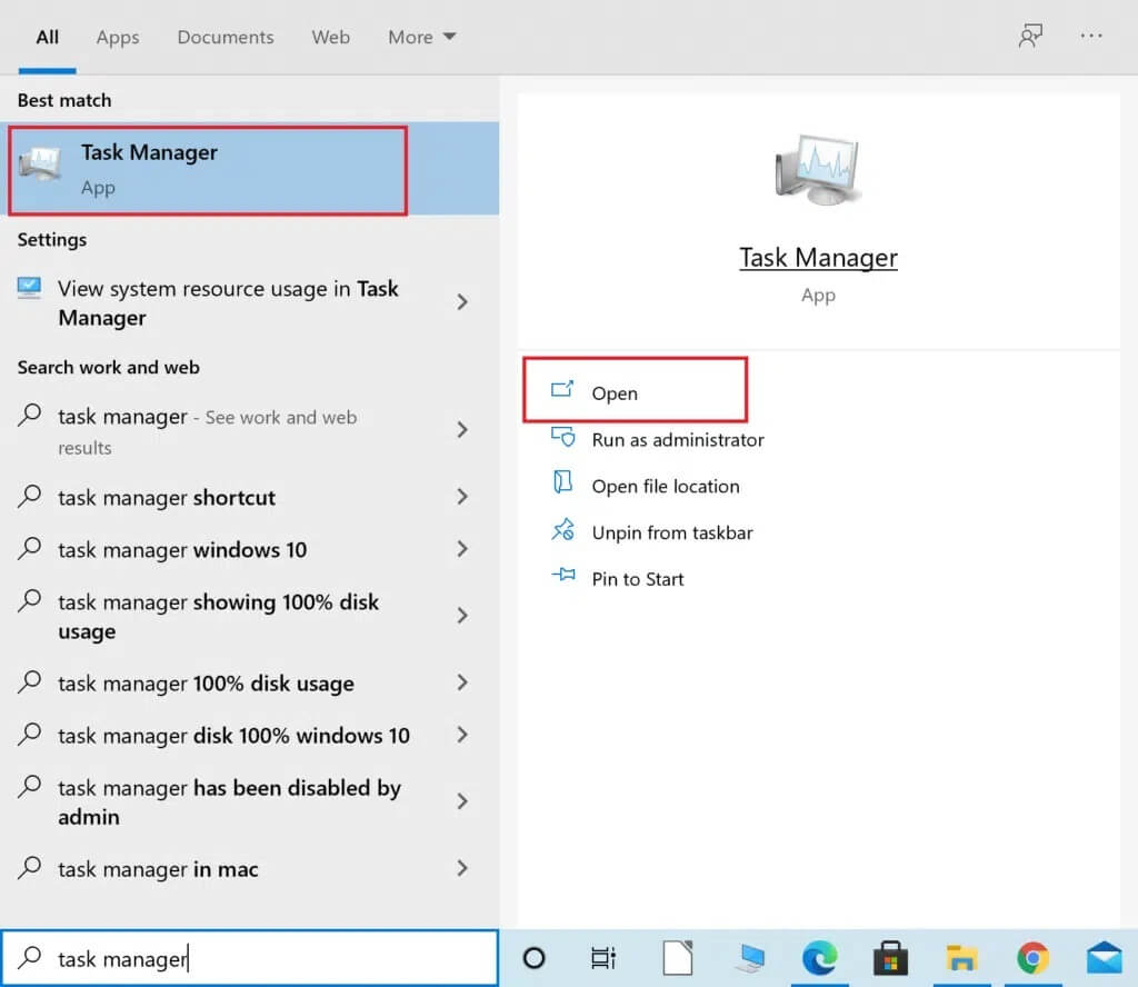 type-task-manager-in-the-windows-search-bar-1024x888-1 إصلاح خطأ قطع الاتصال بالخادم على Fallout 76