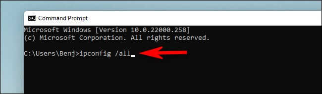 win11_ipconfig_all كيفية البحث عن عنوان MAC الخاص بك على Windows 10 أو 11