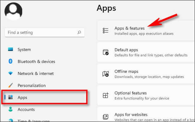 win11_settings_apps_and_features كيفية التخلص من Teams على Windows 11